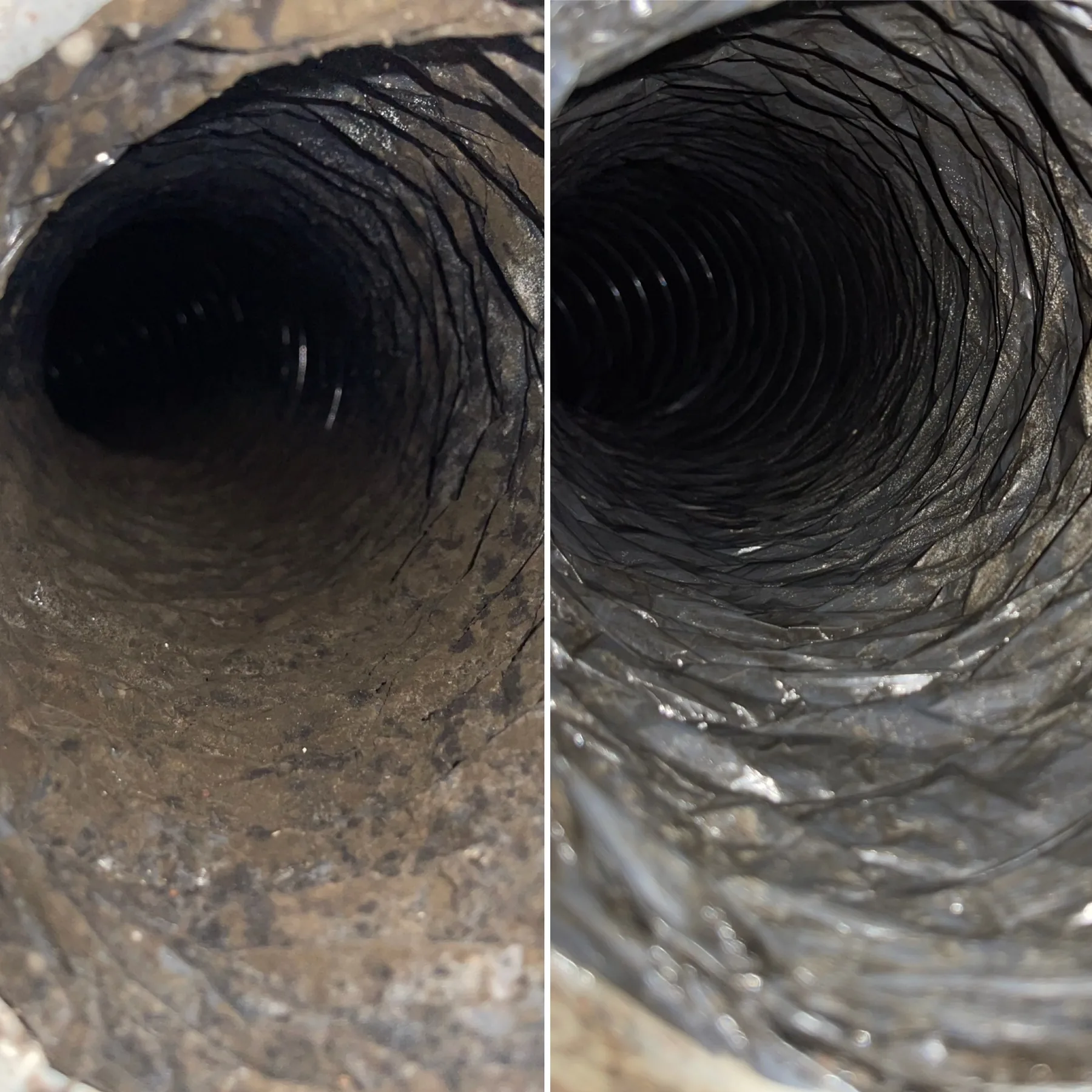 Commercial-style duct cleaning project